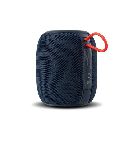Red Bull RB-SK460 speakers in black with red accents, compact audio equipment with control knobs and speaker grille visible.