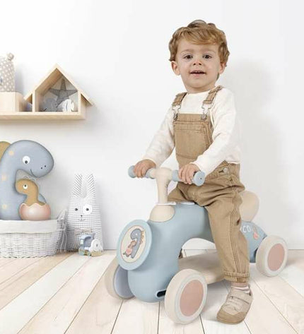 Decuevas Coco light grey wooden toy tricycle for children, 60x27x42 cm, suitable for outdoor play and sport activities.