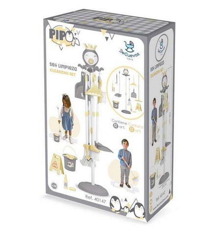 BigBuy Kids Reinig & Opberg Kit Pipo toy set with cleaning tools and storage box, designed for imaginative play in a 23x23x100 cm size.