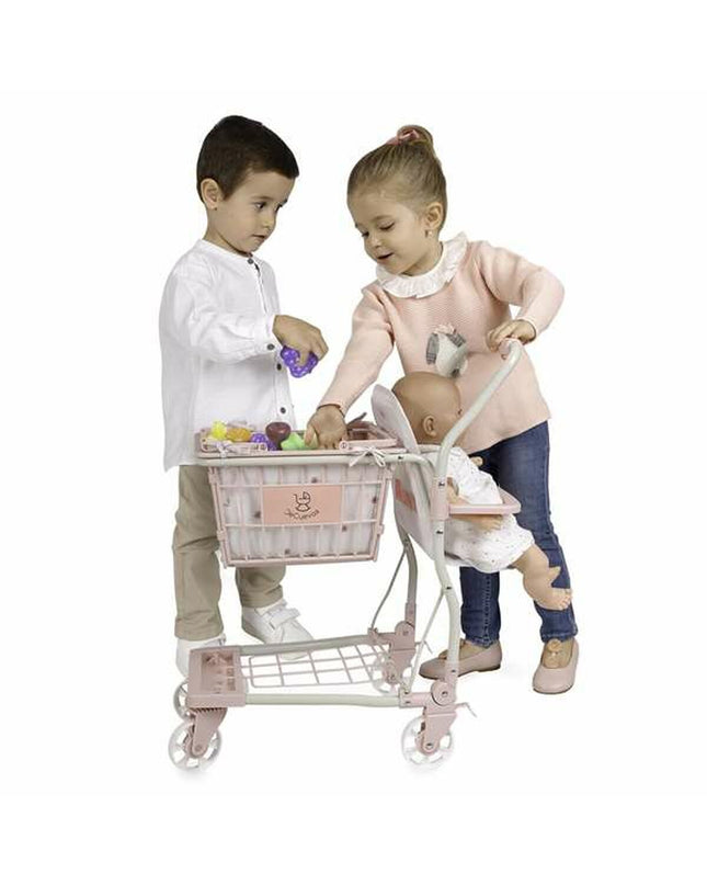 Decuevas Koala shopping cart toy for kids, measuring 30x50x62 cm, in a playful, colorful design for imaginative games.