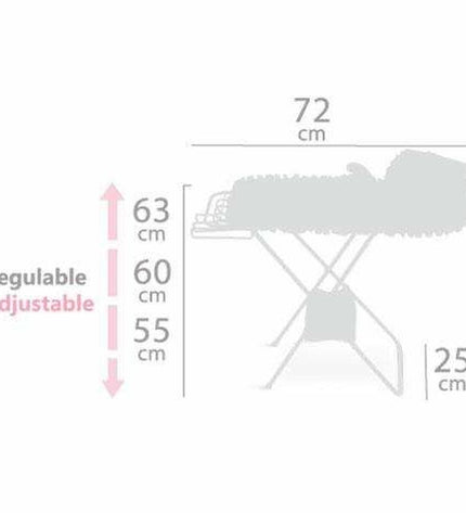 Decuevas Funny toy ironing board, 72x63x25 cm, for pretend play, with colorful design and child-friendly features.