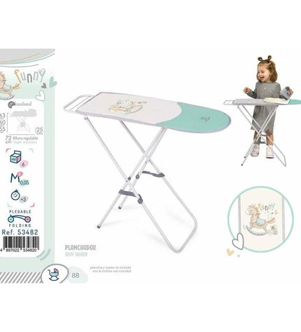 Decuevas speelgoedstrijkplank for kids, 72x63x25 cm, colorful pretend play ironing board for imaginative games.