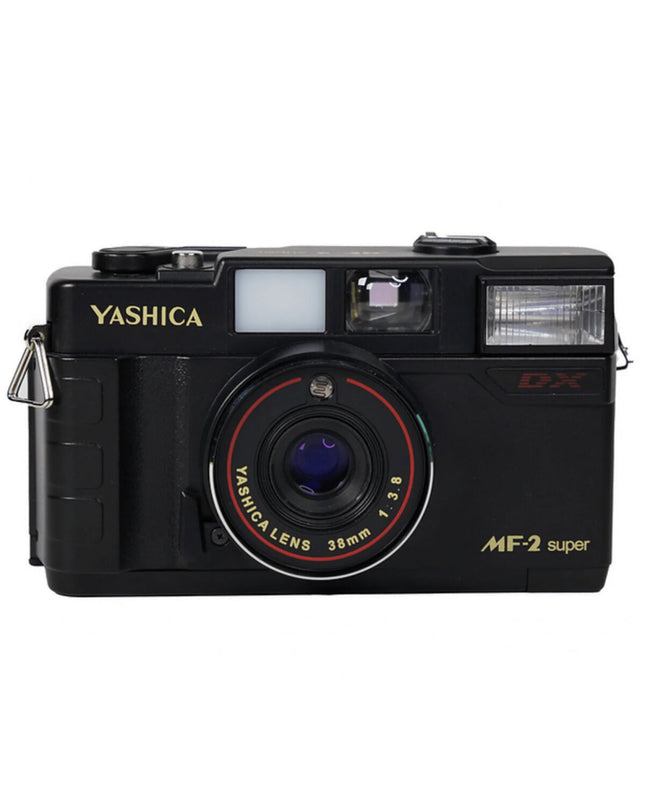 Yashica YAS-MF2SDX-BK black digital camera for photography and videography with a sleek design and electronic features.