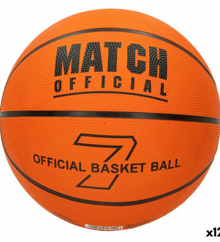 Set of 12 John Toys basketballs, 24 cm diameter, perfect for sports and outdoor play, with vibrant orange color and grip surface.
