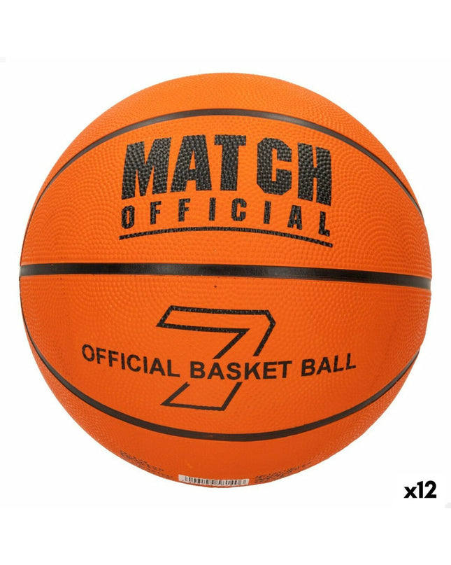 Set of 12 John Toys basketballs, 24 cm diameter, perfect for sports and outdoor play, with vibrant orange color and grip surface.