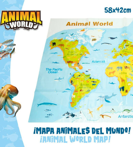 Set of six Colorbaby ocean animal figures in vibrant plastic, each approximately 14x6x7 cm, for kids' imaginative play.