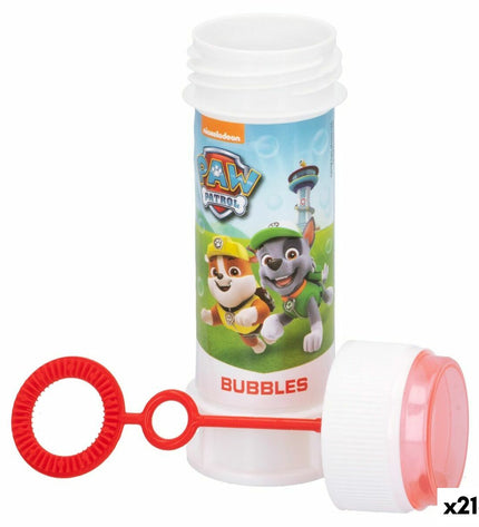 The Paw Patrol Bellenblazer toy with 60 ml bubble solution, featuring colorful bubbles and playful design for outdoor fun.