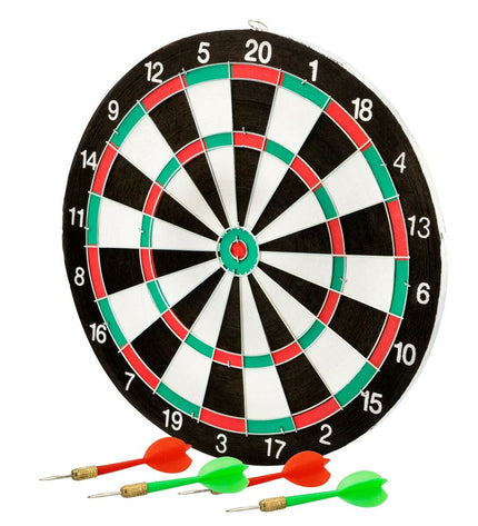 Set of 12 Aktive dartboards with 29x29x1.5 cm active targets for darts and outdoor sports, featuring colorful dartboard designs.