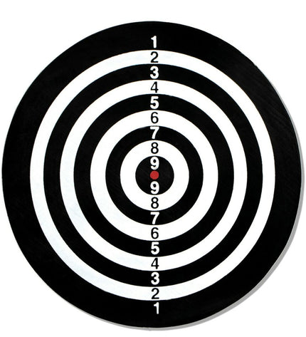 Set of 12 Aktive dart targets, 29x29 cm, for sport and outdoor darts, featuring durable dartboard targets with vibrant markings.