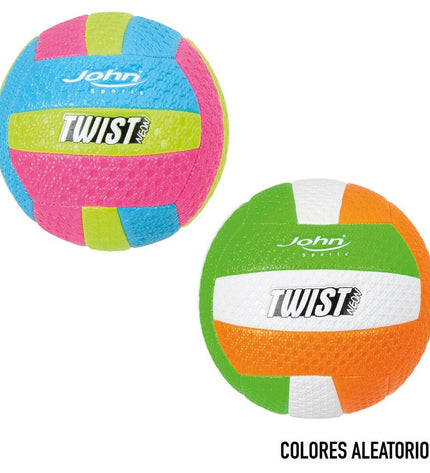Set of 12 John Sports volleyballs, 22 cm diameter, sports and outdoor equipment, with visible brand logo and textured surface.