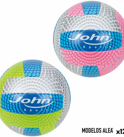 Set of 12 John Sports volleyballs, 22 cm diameter, designed for outdoor sports and recreational volleyball games.