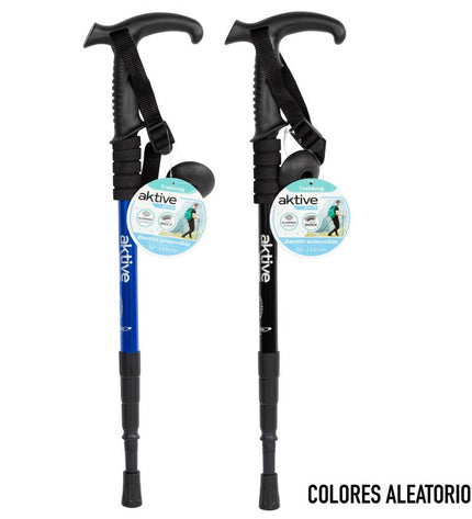 Set of 10 Aktive trekking hiking poles, 110 cm, suitable for outdoor camping and walking, with adjustable lightweight design.