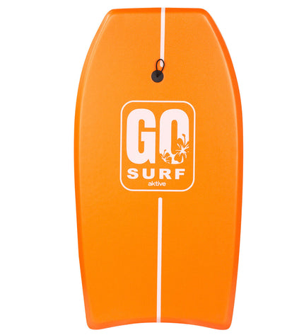 Aktive BodyBoard 48x94x5.5 cm for watersport, showing the blue and black bodyboard with a textured surface.