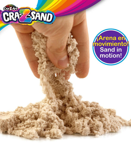 Three packs of Cra-Z-Art Magisch Zand, 850g each, in colorful containers, for creative play and artistic activities.