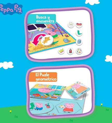 Set of six Peppa Pig educational games and toys, 10-in-1 collection, colorful and engaging for kids, 24.5 cm size.