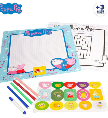 Set of six Peppa Pig educational games and toys, featuring colorful characters on 23x31x9 cm game pieces.