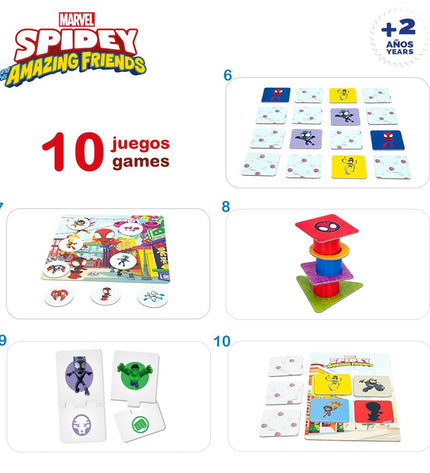 Set of 6 Spidey educational games and accessories, 24.5 cm, suitable for children, from Spidey brand.