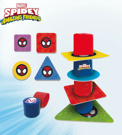 Set of 6 Spidey educational game pieces, 24.5 cm, for kids' toys and games, featuring colorful, playful design.