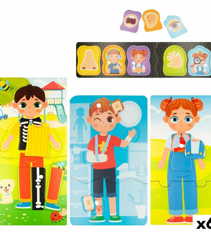 Lisciani Giochi Baby Doctor educational toy set with six play medical kits, including toy stethoscope and doctor accessories.