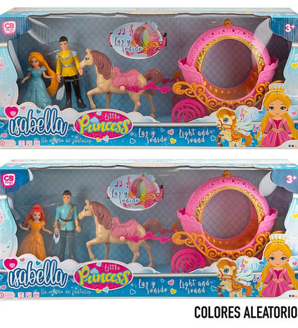 Colorbaby Isabella 6-piece toy playset with a carriage, measuring 28.5 x 14.5 x 7 cm, suitable for dolls and imaginative play.