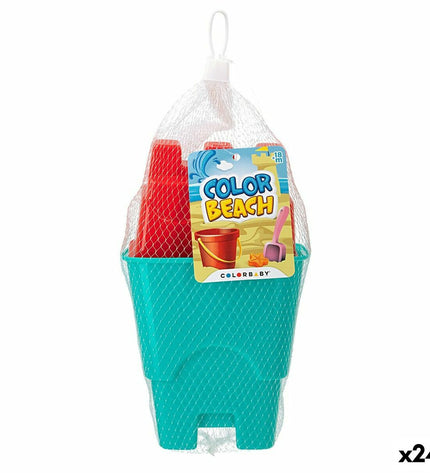 Colorbaby strandspeelgoedset met 3 onderdelen, 24 stuks, kleurrijk speelgoed voor binnen en buiten spelen
