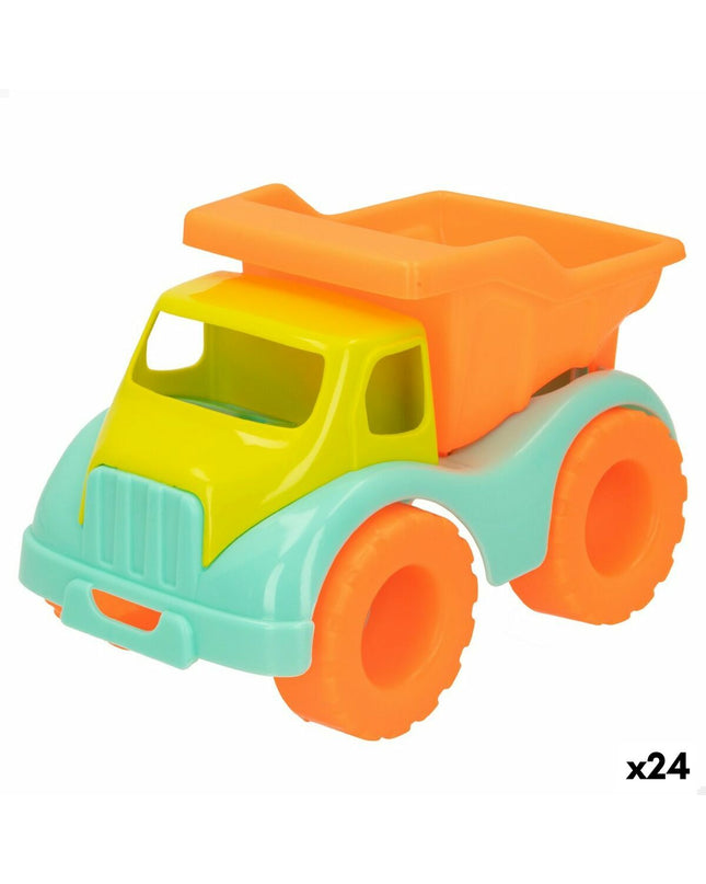 Colorbaby 18 cm plastic beach toy cars, set of 24, suitable for outdoor play and beach activities, colorful and lightweight.