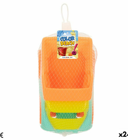 Colorbaby 18 cm plastic sailboat toy, set of 24 for outdoor play, suitable for kids' beach and water games.