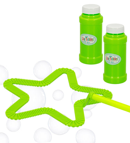 Colorbaby Bellenblaas speelgoed set with six colorful bubble wands, ideal for outdoor play and children's fun.