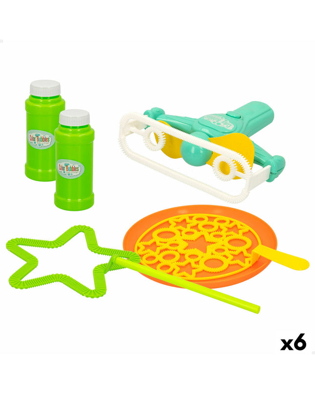 Colorbaby Bellenblaas set with six colorful bubble wands, ideal for outdoor play and outdoor toys.