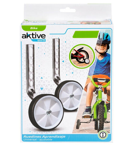 Set of 12 Aktive children's bicycles for sports and outdoor riding, featuring colorful frames and small wheels.