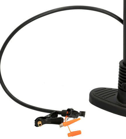 Six Aktive foot pumps for bicycles, suitable for outdoor sports, camping, and hiking activities, shown in a pack of six.