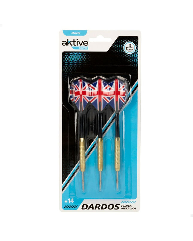 Set of 24 metallic dart parts from Aktive, suitable for darts and outdoor sports, with three components per set.