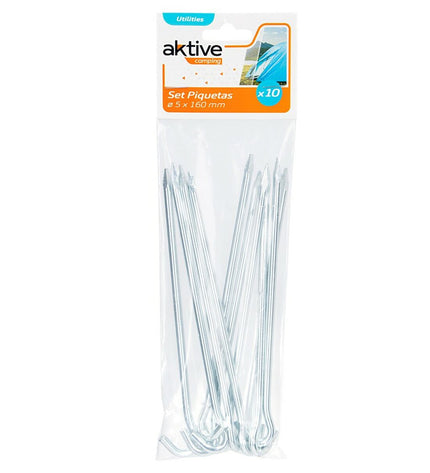Aktive Campingharingen, 24-pack, 10 pieces, 160 mm diameter, 5 mm thickness, outdoor camping and hiking gear