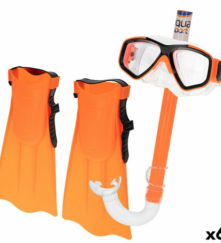 Colorbaby snorkel mask set with fins and snorkel for kids, including six colorful swim gear items for watersports and outdoor fun.