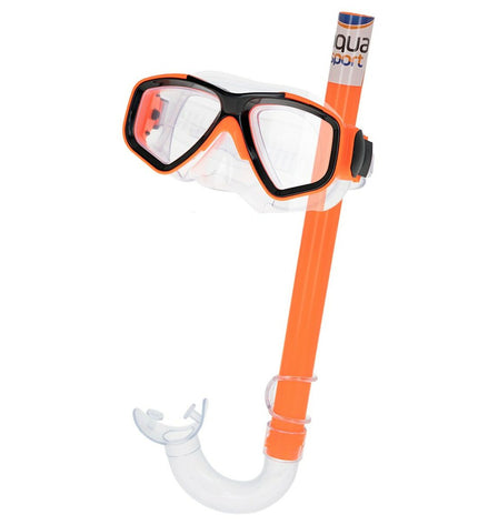 Six sets of Colorbaby diving masks with snorkels and swim fins for kids, ideal for watersport and outdoor swimming activities.