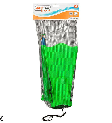 Six Colorbaby water sports masks with snorkels and swimming fins, suitable for kids’ outdoor swimming and snorkeling activities.
