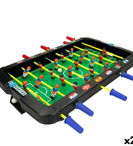 CB Games table football game set with two mini foosball tables, measuring 45 x 8 x 55 cm for kids' toys and game accessories.