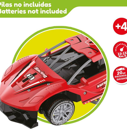 Six red Speed & Go remote-controlled police cars, 22x7x11 cm, toy vehicles for kids, shown in a close-up image.