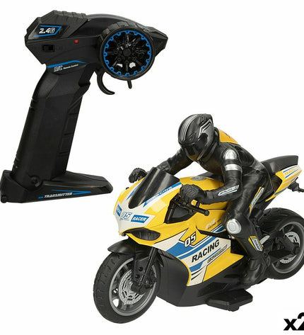 Two Speed & Go remote-controlled toy cars, 1:10 scale, with detailed features and vibrant colors for play and collection.