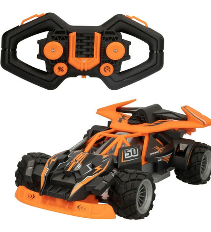 Two Speed & Go remote-controlled police cars in 1:16 scale, detailed toy vehicles designed for fun and play.