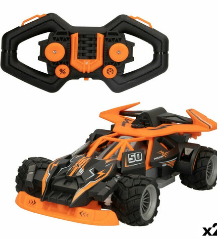 Two Speed & Go remote-controlled police cars in 1:16 scale, shown from the front with detailed police vehicle design.