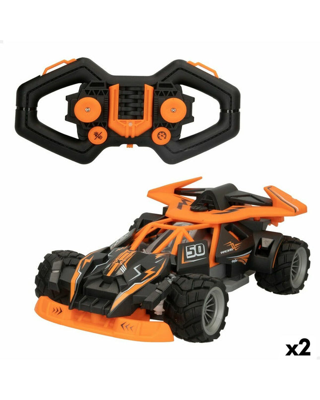 Two Speed & Go remote-controlled police cars in 1:16 scale, shown from the front with detailed police vehicle design.