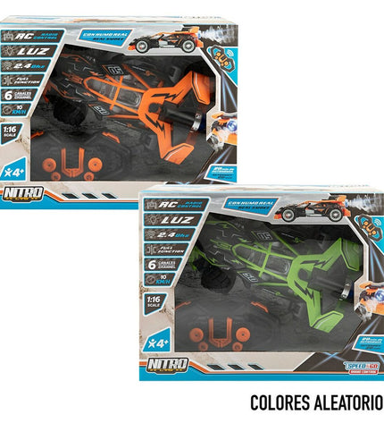 Two Speed & Go remote control police cars in 1:16 scale, toy vehicles with detailed police design, suitable for children.