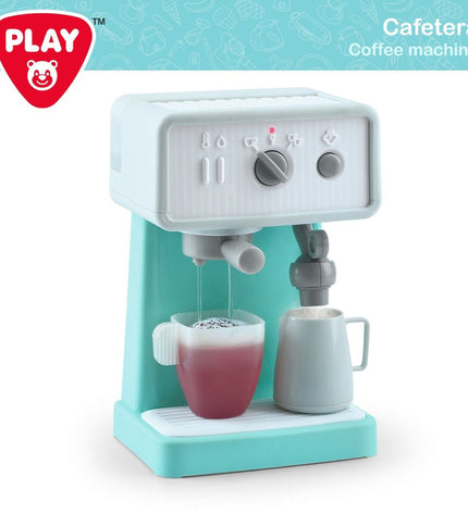 Two PlayGo espresso coffee machine toy sets, colorful plastic play coffee machines for pretend play and imaginative games.