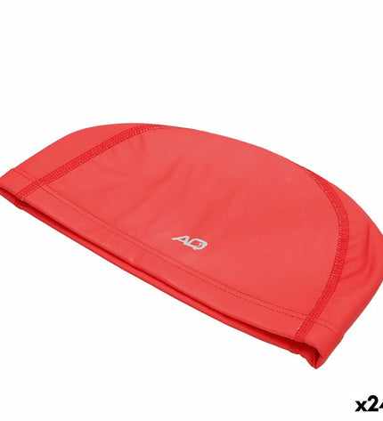 Set of 24 Aktive blue and red polyester sports and outdoor swim caps, lightweight and water-resistant for watersport activities.