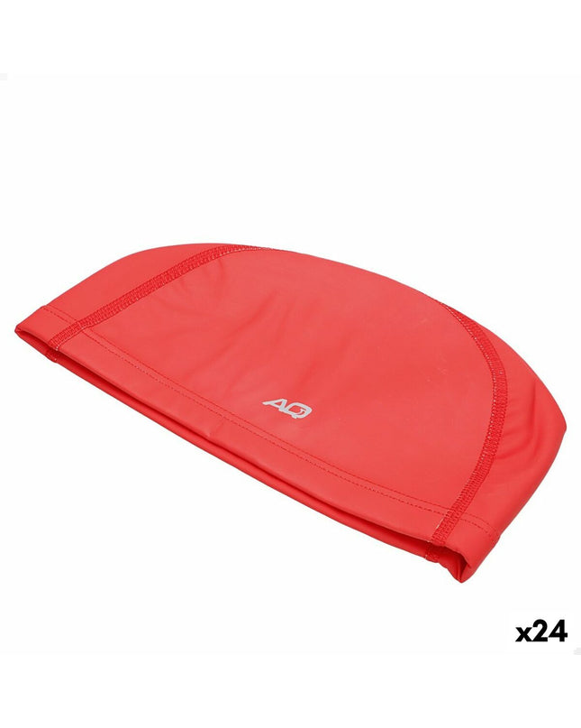 Set of 24 Aktive blue and red polyester sports and outdoor swim caps, lightweight and water-resistant for watersport activities.