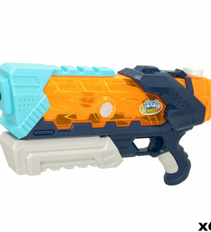 Colorbaby water pistols set showing six colorful water guns for outdoor play, each approximately 33x18x6.5 cm, ideal for kids.