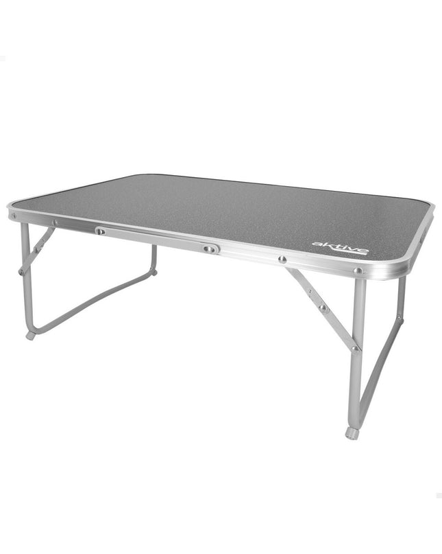 Set of six Aktive folding tables, 60x25x40 cm, suitable for outdoor camping and outdoor activities in sport and recreation.
