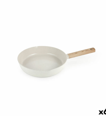 Set of six Quttin kitchen pans, compact and functional cookware for home cooking, shown in a close-up image.