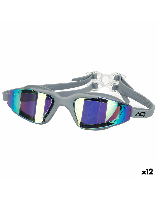 AquaSport duikbril set with 12 waterproof goggles, featuring adjustable straps and clear lenses for water sports and outdoor activities.